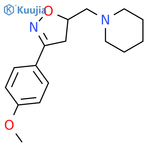 Piperidine, 1-[[4,5-dihydro-3-(4-methoxyphenyl)-5-isoxazolyl]methyl]- structure