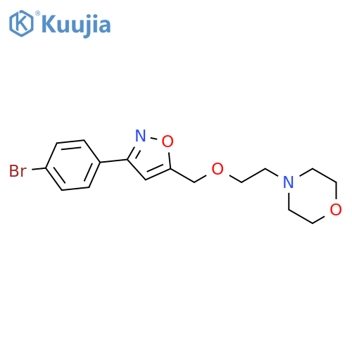 Morpholine, 4-[2-[[3-(4-bromophenyl)-5-isoxazolyl]methoxy]ethyl]- structure