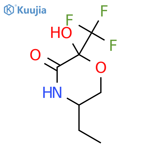 3-Morpholinone, 5-ethyl-2-hydroxy-2-(trifluoromethyl)- structure