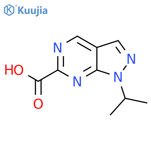 1-isopropylpyrazolo[3,4-d]pyrimidine-6-carboxylic acid structure