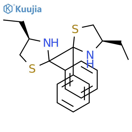 2,2'-Bithiazolidine, 4,4'-diethyl-2,2'-diphenyl-, (4R,4'R)- structure