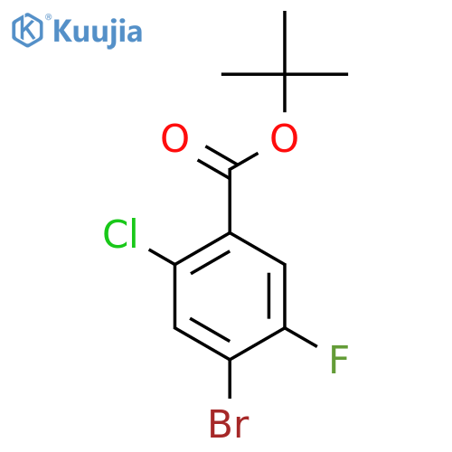 4-Bromo-2-chloro-5-fluoro-benzoic acid tert-butyl ester structure
