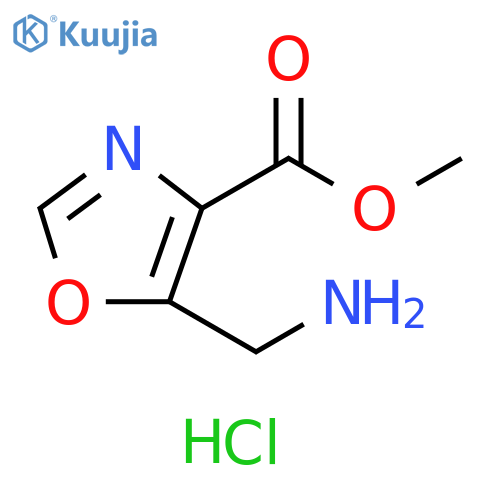 methyl 5-(aminomethyl)-1,3-oxazole-4-carboxylate hydrochloride structure