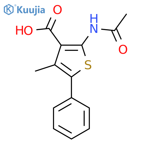 2-Acetamido-4-methyl-5-phenylthiophene-3-carboxylic acid structure