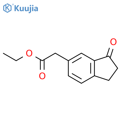 1H-Indene-5-acetic acid, 2,3-dihydro-3-oxo-, ethyl ester structure