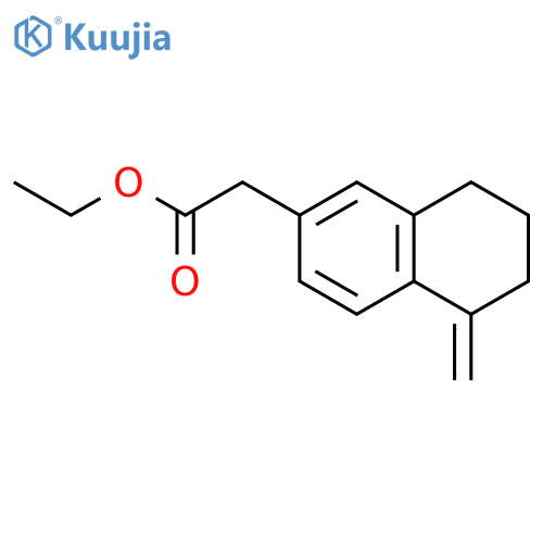 2-Naphthaleneacetic acid, 5,6,7,8-tetrahydro-5-methylene-, ethyl ester structure
