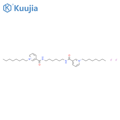 Pyridinium, 3,3'-[1,6-hexanediylbis(iminocarbonyl)]bis[1-octyl-, diiodide structure
