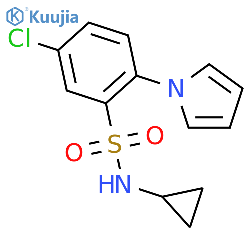 BENZENESULFONAMIDE, 5-CHLORO-N-CYCLOPROPYL-2-(1H-PYRROL-1-YL)- structure