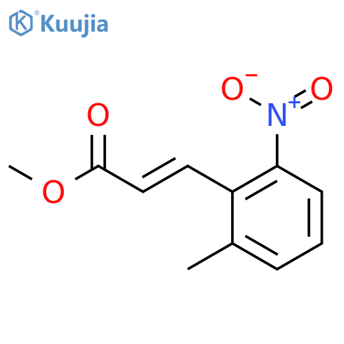 2-Propenoic acid, 3-(2-methyl-6-nitrophenyl)-, methyl ester structure