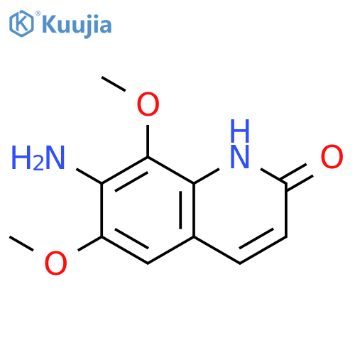 2(1H)-Quinolinone, 7-amino-6,8-dimethoxy- structure