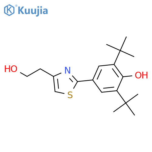 4-Thiazoleethanol, 2-[3,5-bis(1,1-dimethylethyl)-4-hydroxyphenyl]- structure