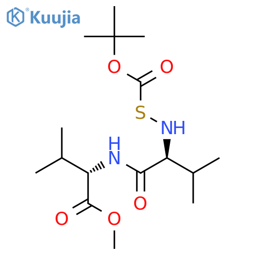 L-Valine, N-[(1,1-dimethylethoxy)carbonyl]thio-L-valyl-, methyl ester structure