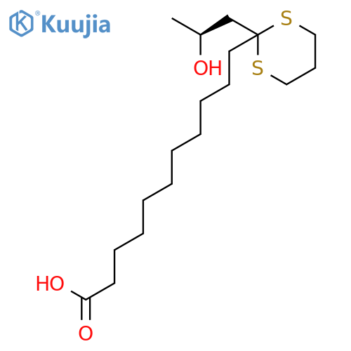1,3-Dithiane-2-undecanoic acid, 2-[(2S)-2-hydroxypropyl]- structure