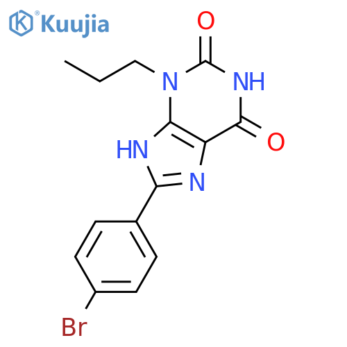 1H-Purine-2,6-dione, 8-(4-bromophenyl)-3,7-dihydro-3-propyl- structure