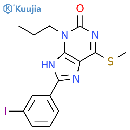 2H-PURIN-2-ONE, 3,7-DIHYDRO-8-(3-IODOPHENYL)-6-(METHYLTHIO)-3-PROPYL- structure
