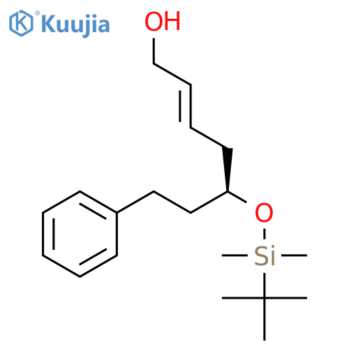 2-Hepten-1-ol, 5-[[(1,1-dimethylethyl)dimethylsilyl]oxy]-7-phenyl-, (5S)- structure