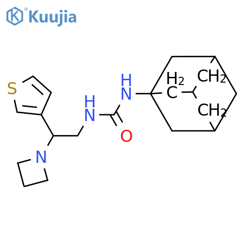 1-(adamantan-1-yl)-3-[2-(azetidin-1-yl)-2-(thiophen-3-yl)ethyl]urea structure