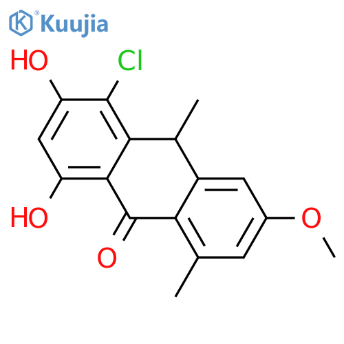 4-Chloro-1,3-dihydroxy-6-methoxy-8,10-dimethyl-9(10H)-anthracenone structure