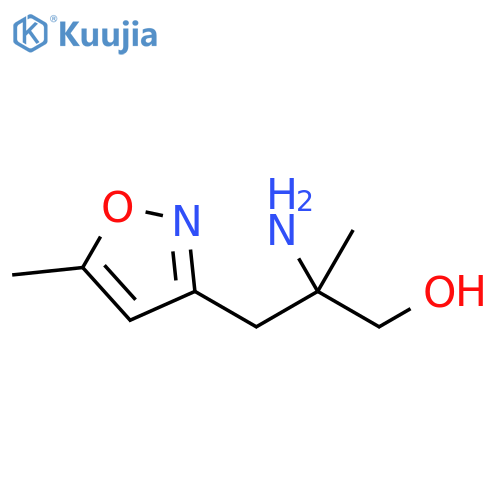 2-amino-2-methyl-3-(5-methyl-1,2-oxazol-3-yl)propan-1-ol structure