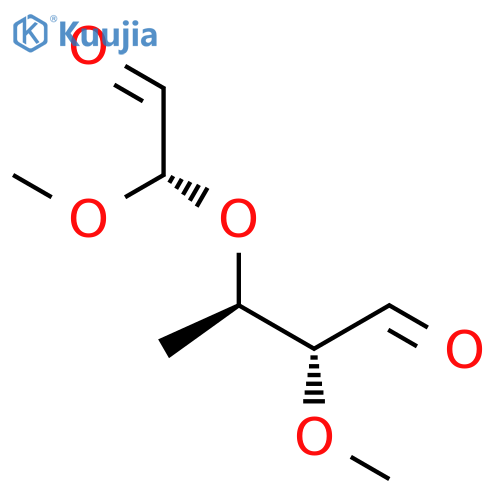 Butanal, 2-methoxy-3-[(1S)-1-methoxy-2-oxoethoxy]-, (2R,3R)- structure