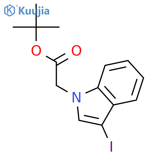 1H-Indole-1-acetic acid, 3-iodo-, 1,1-dimethylethyl ester structure