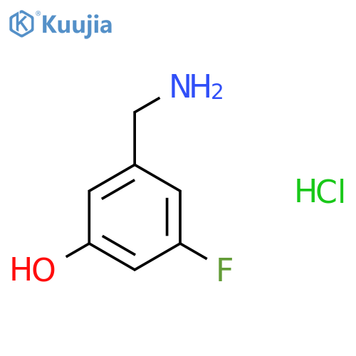 3-(Aminomethyl)-5-fluorophenol hydrochloride structure