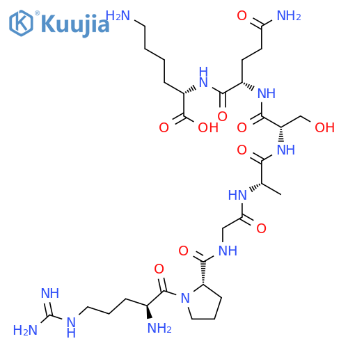 L-Lysine, L-arginyl-L-prolylglycyl-L-alanyl-L-seryl-L-glutaminyl- structure