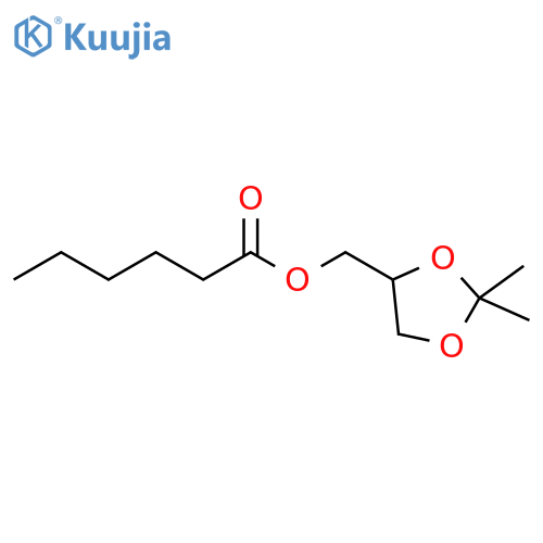 Hexanoic acid, (2,2-dimethyl-1,3-dioxolan-4-yl)methyl ester structure
