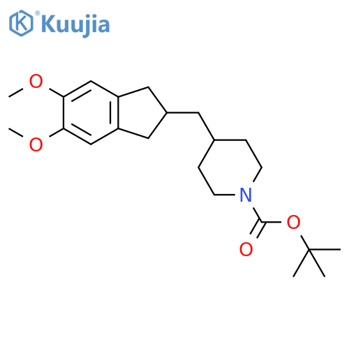 1,1-Dimethylethyl 4-[(2,3-dihydro-5,6-dimethoxy-1H-inden-2-yl)methyl]-1-piperidinecarboxylate structure