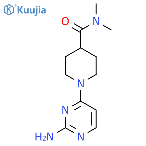 1-(2-aminopyrimidin-4-yl)-N,N-dimethylpiperidine-4-carboxamide structure