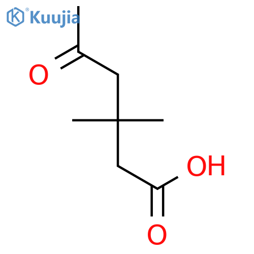 3,3-dimethyl-5-oxohexanoic acid structure