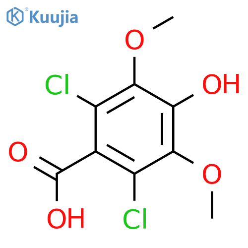 2,6-dichloro-4-hydroxy-3,5-dimethoxybenzoic acid structure