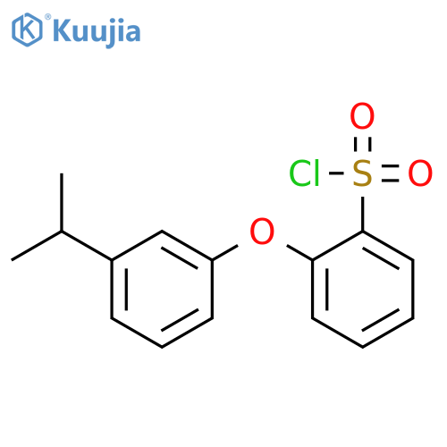 Benzenesulfonyl chloride, 2-[3-(1-methylethyl)phenoxy]- structure