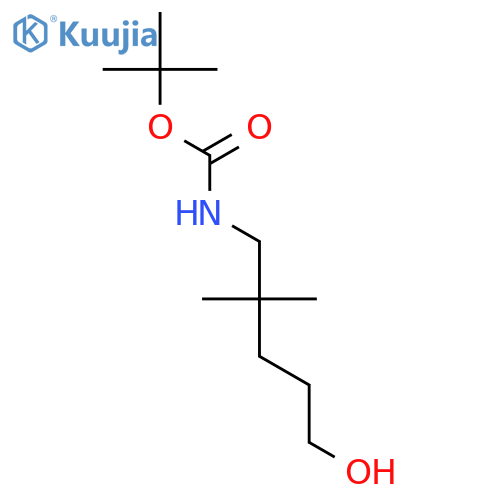 Carbamic acid, (5-hydroxy-2,2-dimethylpentyl)-, 1,1-dimethylethyl ester structure