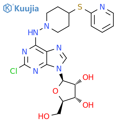 Adenosine, 2-chloro-N-[4-(2-pyridinylthio)-1-piperidinyl]- structure