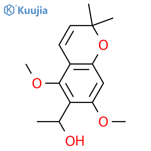 5,7-Dihydroxy-6-(1-hydroxyethyl)-2,2-dimethyl-2H-1-benzopyran; 5,7-Di-Me ether structure