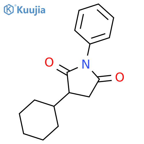 2,5-Pyrrolidinedione, 3-cyclohexyl-1-phenyl- structure