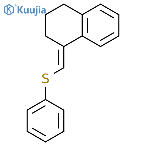 Naphthalene, 1,2,3,4-tetrahydro-1-[(phenylthio)methylene]-, (1E)- structure