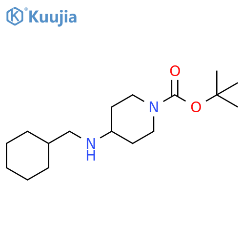 1-Piperidinecarboxylic acid, 4-[(cyclohexylmethyl)amino]-,1,1-dimethylethyl ester structure