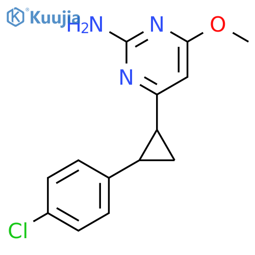 2-PYRIMIDINAMINE, 4-[2-(4-CHLOROPHENYL)CYCLOPROPYL]-6-METHOXY- structure