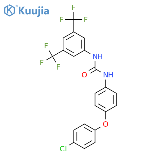 Urea, N-[3,5-bis(trifluoromethyl)phenyl]-N'-[4-(4-chlorophenoxy)phenyl]- structure