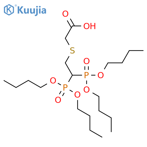 Acetic acid, [[2,2-bis(dibutoxyphosphinyl)ethyl]thio]- structure