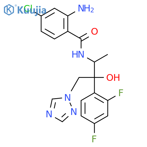 2-Amino-4-chloro-N-(1R,2R)-2-(2,4-difluorophenyl)-2-hydroxy-1-methyl-3-(1H-1,2,4-triazol-1-yl)propylbenzamide structure