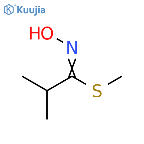 Propanimidothioic acid, N-hydroxy-2-methyl-, methyl ester structure