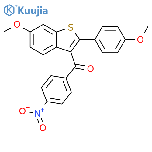 Methanone, [6-methoxy-2-(4-methoxyphenyl)benzo[b]thien-3-yl](4-nitrophenyl)- structure