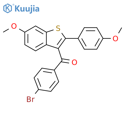 Methanone, (4-bromophenyl)[6-methoxy-2-(4-methoxyphenyl)benzo[b]thien-3-yl]- structure
