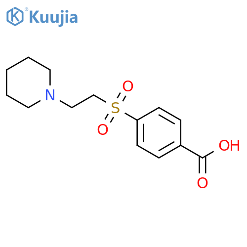 Benzoic acid, 4-[[2-(1-piperidinyl)ethyl]sulfonyl]- structure