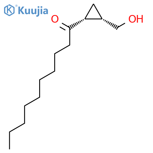 1-Decanone, 1-[(1R,2S)-2-(hydroxymethyl)cyclopropyl]-, rel- structure