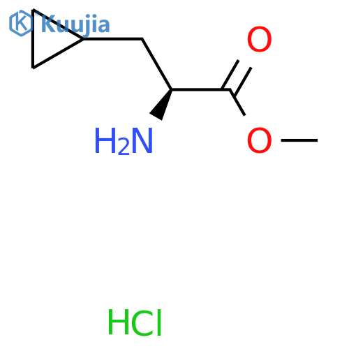 methyl (2S)-2-amino-3-cyclopropyl-propanoate;hydrochloride structure