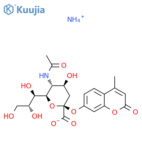 4-Methylumbelliferyl N-acetyl-a-D-neuraminic acid ammonium structure